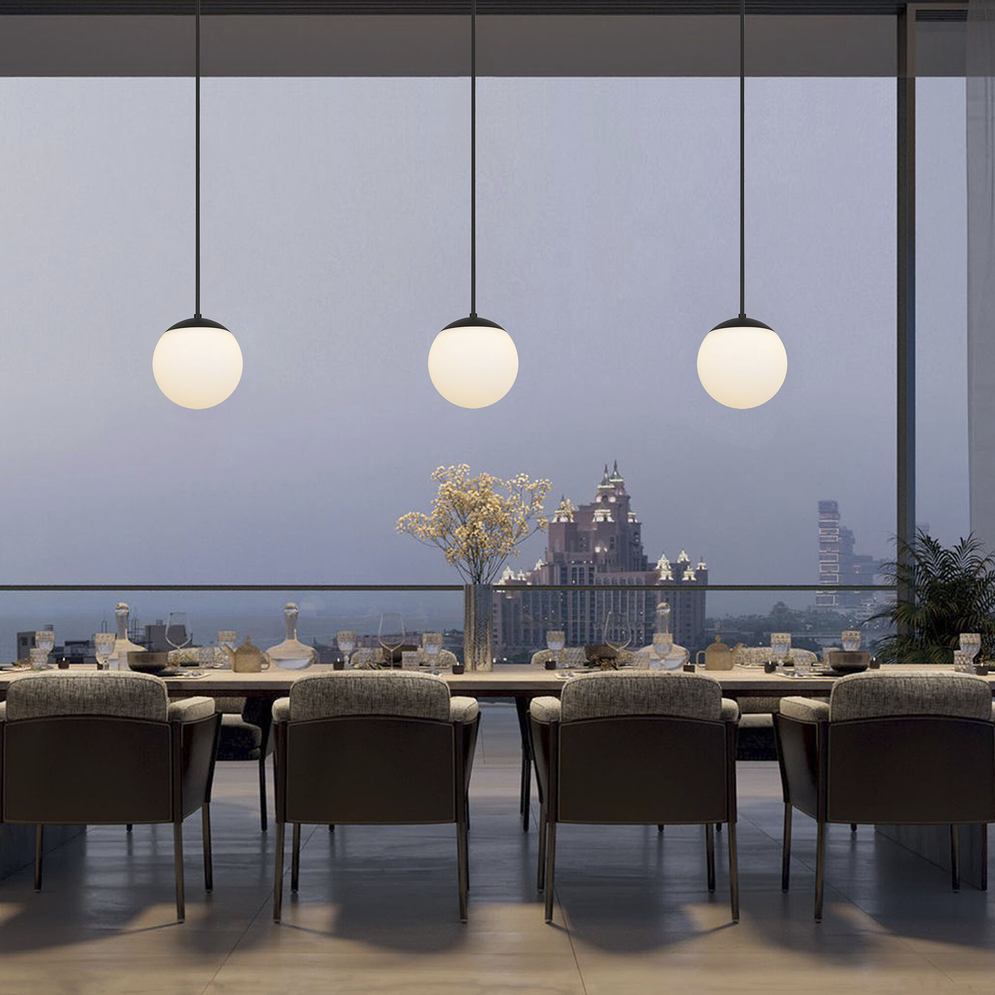 Rondure LED 10 inch Sand Black Outdoor Pendant